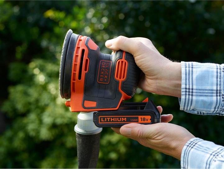 Actual product image Black & Decker Bdcros18nxj (Eccentric grinder, 18 W)