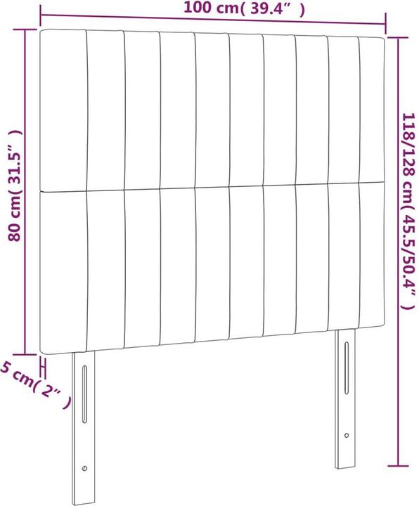Actual product image VidaXL Aldridge (100 x 5 x 128 cm)