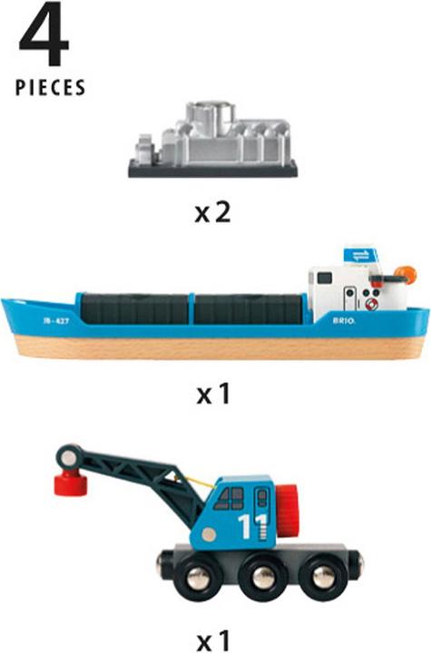 Actual product image Brio Container ship with crane truck