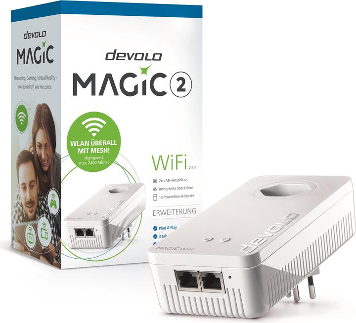 Produktbild Devolo Magic 2 WiFi Erweiterung 2-1-1 (2400 Mbit/s)