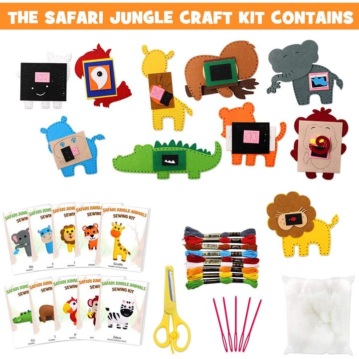 Immagine prodotto Activity Board Animali di feltro da cucire fai da te Kit di cucito Creature della foresta Ornamenti di peluche Kit