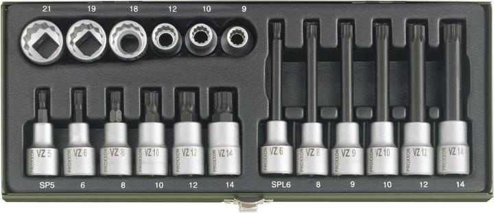 Produktbild Proxxon Vielzahnschrauben XZN Spezialsatz 18tlg (5 mm)