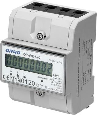 Actual product image Orno 3-phase electricity meter