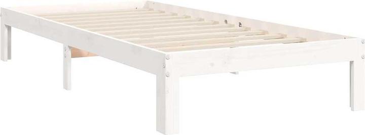 Produktbild VidaXL Massivholzbett mit Kopfteil Weiss 3FT Single (90 x 190 cm)