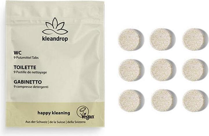Actual product image Kleandrop WC cleaner tabs 9 pieces
