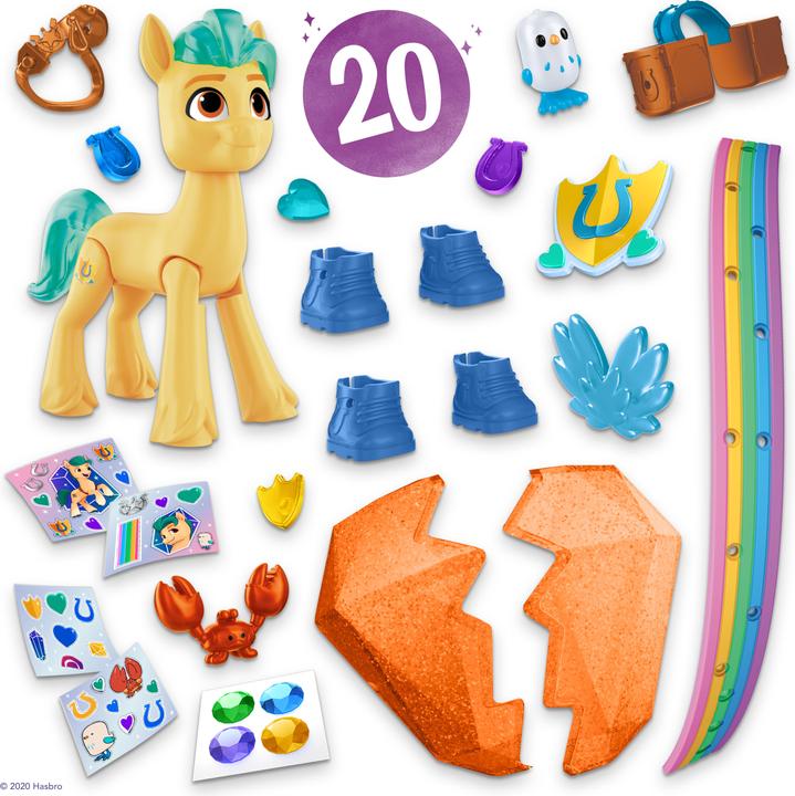 Actual product image My Little Pony A new generation crystal adventure Hitch Trailblazer, 7.5 cm high pony with exercises