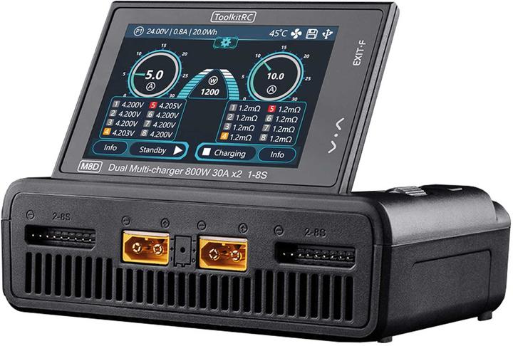Image du produit Toolkitrc Chargeur double M8D 1600W DC, 1-8S