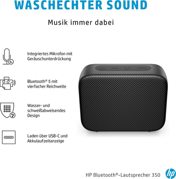 Image du produit HP Haut-parleur Bluetooth 350 () (25 h, Fonctionnement sur piles)