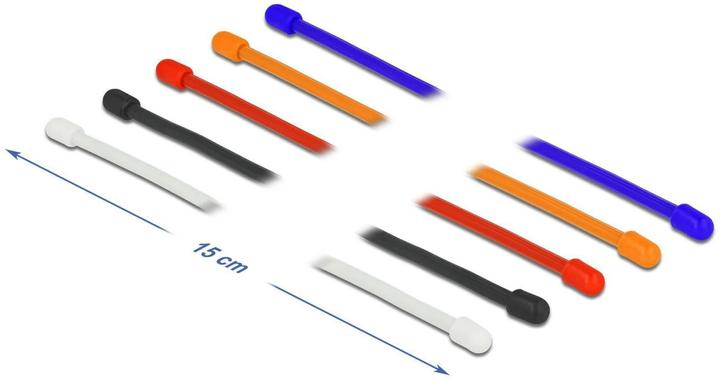 Immagine prodotto Delock Fascette di cablaggio 150mm x 4mm multicolore, 10 pezzi (Fascette in plastica, 150 mm, 10 pz.)