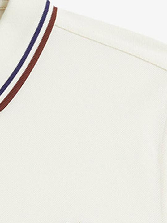 Produktbild Fred Perry Twin Tipped Polo Shirt Short Sleeve Ecru (XXL)