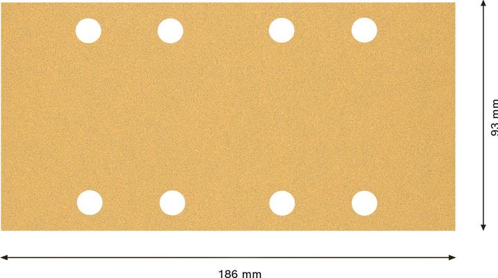 Actual product image Bosch Professional Zubehör EXPERT C470 Sandpaper with 8 holes for orbital sander, 93 x 186 mm, G 80, 10 pcs. (80)