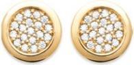 Actual product image Lara Gold EAR STUDS - ZIRCONIA