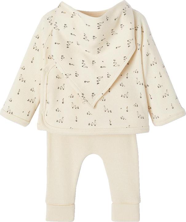 Produktbild Vertbaudet Bio-Kollektion: Baby Geschenk-Set: Jacke, Hose, Mütze & Halstuch mit Gänsen (68)