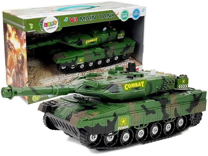 Produktbild Lean Toys Batterie Tank Army Soundeffekte Grün 27 cm