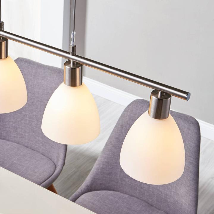 Image du produit Lindby Simeon Lampe à suspendre Blanc/Nickel (E14)
