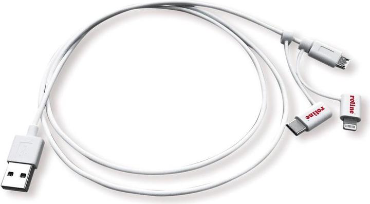 Productafbeelding Roline USB 2.0 Sync & Charge Kabel Type A - Type C (1 m, USB 2.0)