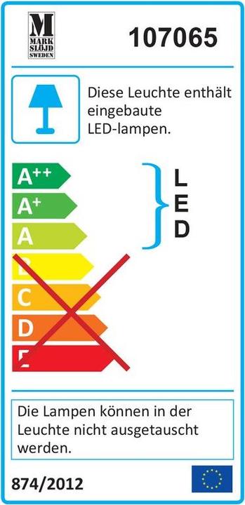Label énergétique Markslöjd MARKSLOJD Kubik Applique Kubik noir (525 lm)