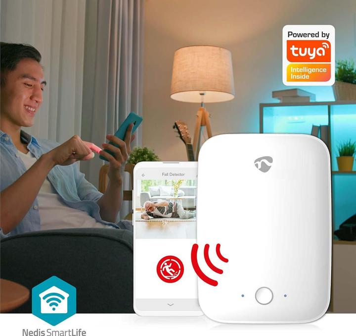 Immagine prodotto Nedis Rilevatore di movimento Wi-Fi | Raggio di rilevamento: 7 m | Campo visivo effettivo (orizzontale): (7 m)
