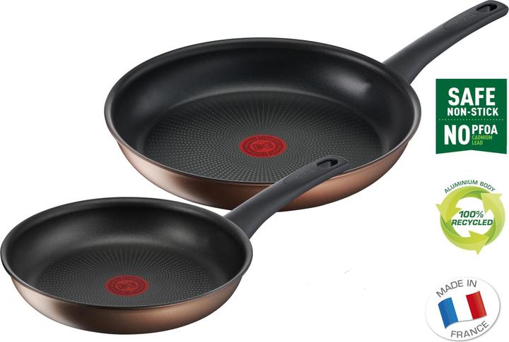Actual product image Tefal Resource - Pan Set - Koekenpannen 24 & 28 cm (24 cm, Pan set + pot set, Aluminium)