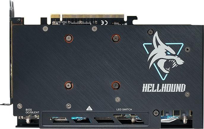 Actual product image Powercolor Radeon RX 7600 XT Hellhound 16GB OC (RDNA 3, GDDR6, 3x DisplayPort, 1x HDMI 2.1) (16 GB)