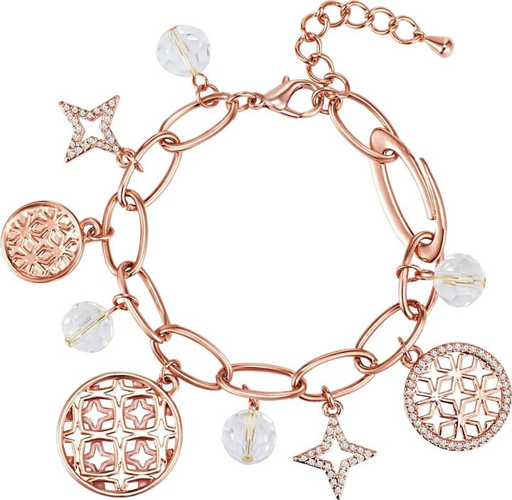 Produktbild Lulu & Jane Damen Stern Metall-Legierung Glas roségold 17,5 cm Basislänge + 4,0 cm Verlängerung - 29219 (17.50 cm, Metall-Legierung)