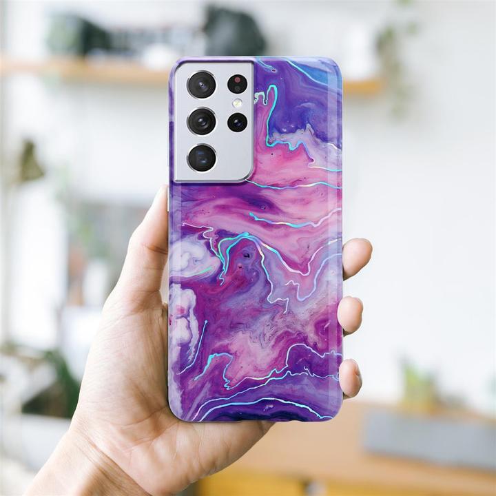 Actual product image Cadorabo IMD TPU Colorful Marble Cover (Samsung Galaxy S21 Ultra)