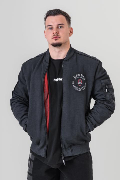 Image du produit Nebbia Washed-Off Men's Bomber Jacket LEGEND (L)