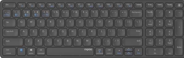 Produktbild Rapoo keyboard MULTIMODE E9700M BLADE Wireless keyboard, 2.4GHz (US, Kabellos)