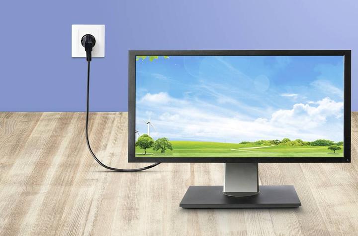 Actual product image Renkforce IEC connection cable (1x earthing contact angled plug - 1x IEC connector (0.75 m)