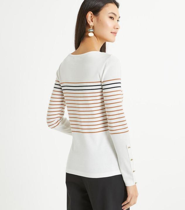 Produktbild Anne Weyburn Gestreiftes Rundhals-Shirt mit langen Ärmeln (40)