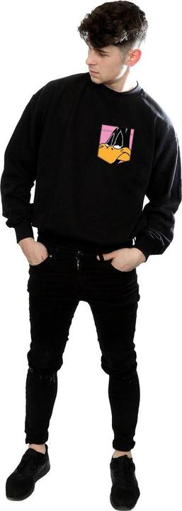 Produktbild Looney Tunes Daffy Duck Face Faux Pocket Sweatshirt (XXL)