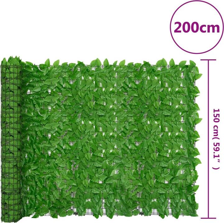 Actual product image VidaXL Balcony privacy screen with leaves (150 cm)