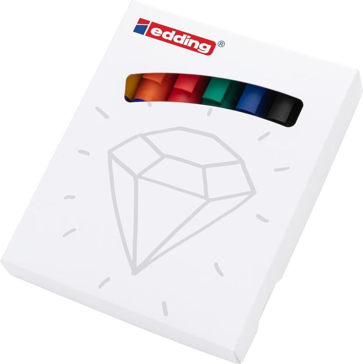 Immagine prodotto Edding Pennarello per lavagna a fogli mobili (Verde, Rosso, Giallo, Nero, Arancia, Blu, 3 mm, 7 x)