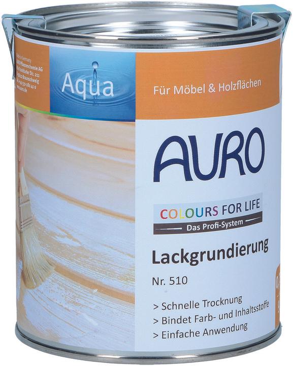 Actual product image AURO Paint primer 510 (slightly white pigmented, Semi-transparent, 0.75 l)