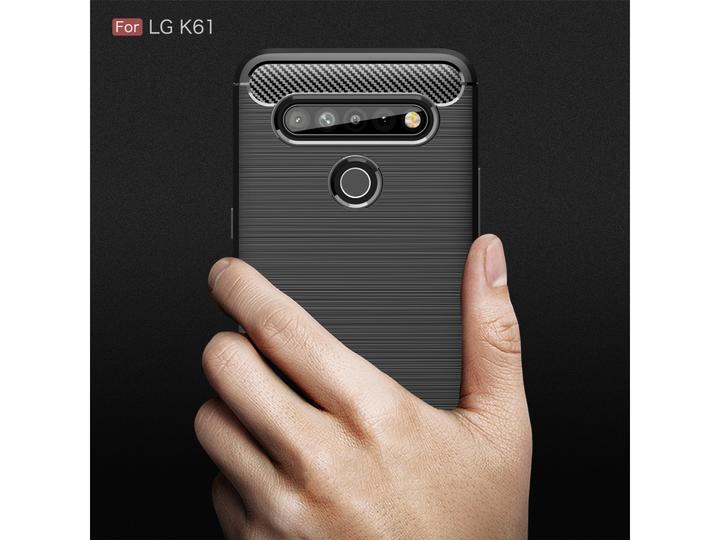 Produktbild Screenguard LG K61 Hülle Carbon Brushed Soft TPU (LG K61)