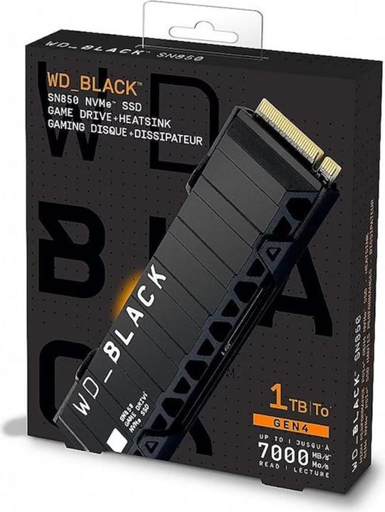 Image du produit WD Black SN850 with Heatsink (Retail) (1000 Go, M.2 2280)