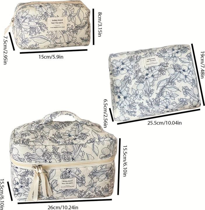 Produktbild Only-Bags.Store Früchte und Gemüse drucken Make-up-Taschen Portable Toilettenartikel Lagerung Tasche
