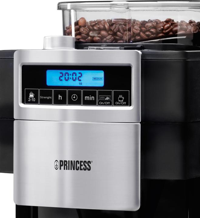 Immagine prodotto Princess 249402 Caffettiera Grind and Brew DeLuxe - Caffettiera a filtro - 1,25 l - Gema...