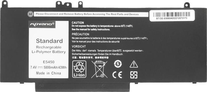 Produktbild Mitsu Movano battery for DELL Latitude E5450, E5550 (5800 mAh)