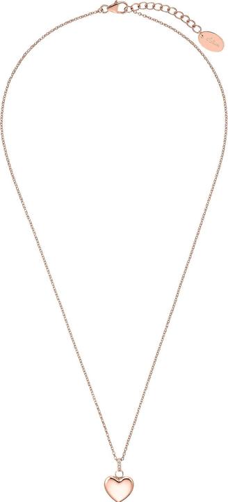 Produktbild S.Oliver Halskette für Damen, 925 Sterling Silber Zirkonia (synth.) | Herz (Silber 925, 42 cm)