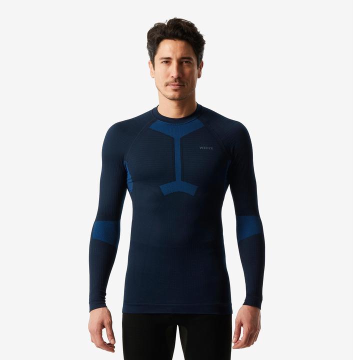 Produktbild Wedze Skiunterwäsche Funktionsshirt Herren Seamless - BL500 I-Soft schwarz/blau (XS)