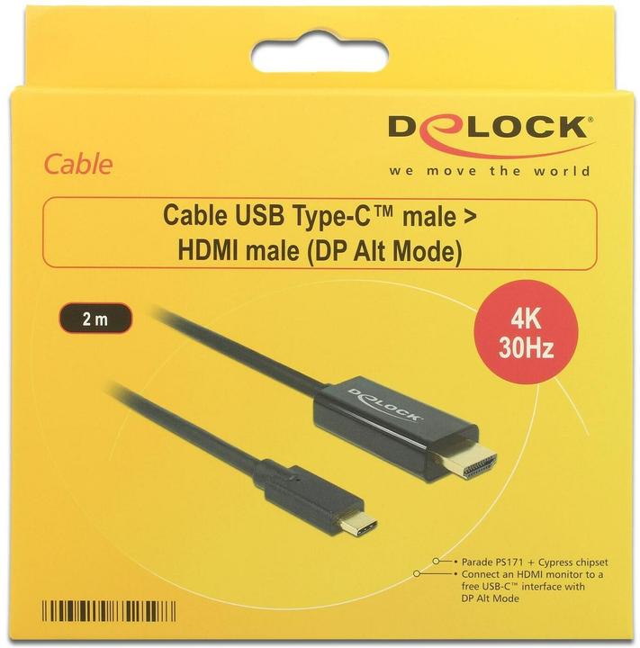 Immagine prodotto Delock USB Typ C — HDMI (Typ A) (2 m, HDMI, USB tipo C)
