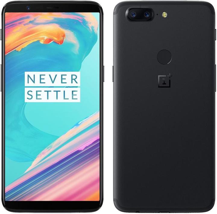OnePlus 5t (128 GB, Midnight Black, 6", Dual SIM, 16 Mpx, 4G)