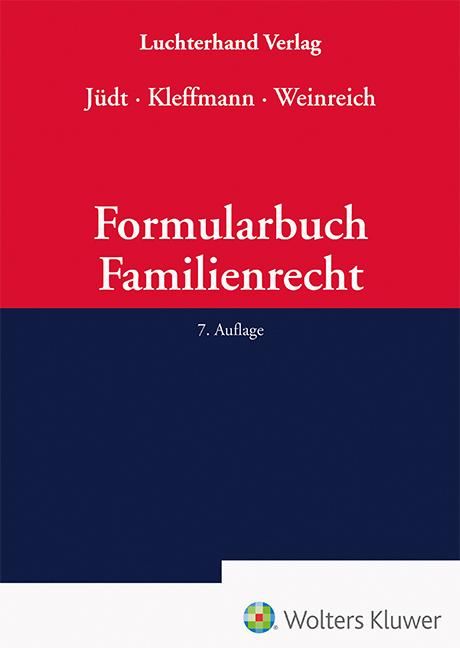 Produktbild Formularbuch Familienrecht (Deutsch, Gerd, Kleffmann(Dr.), Norbert/Weinreich, 2023)