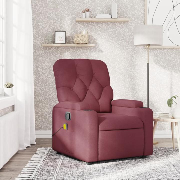 Produktbild VidaXL Massagesessel Weinrot Stoff,Farbe: Weinrot,Material: Stoff