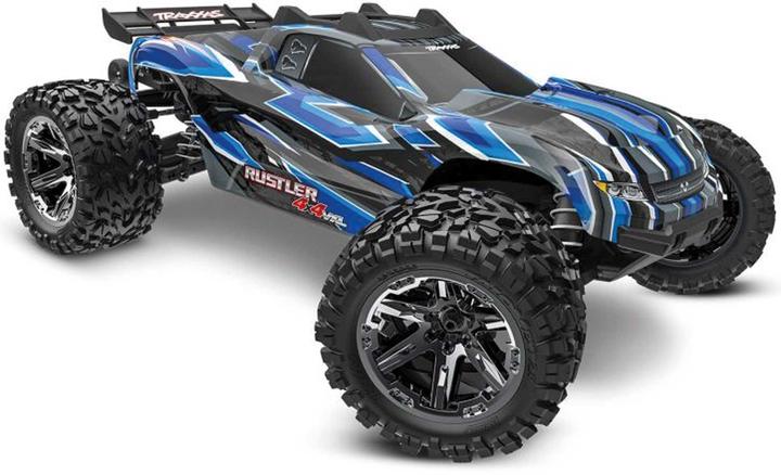 Traxxas S.TRUCK RUSTLER VXL 1:10 4WD EP RTR BLUE TQi 2.4GHz BRUSHLESS OHNE Ladegerät und OHNE Akku (RTR pronto all'uso)