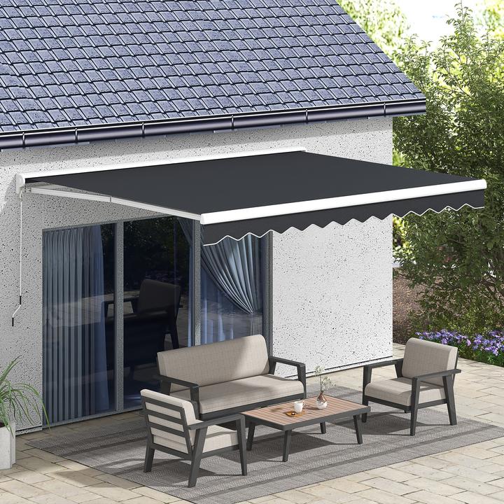 Produktbild Outsunny Markise mit Fernbedienung und Halbkassette (3 m)