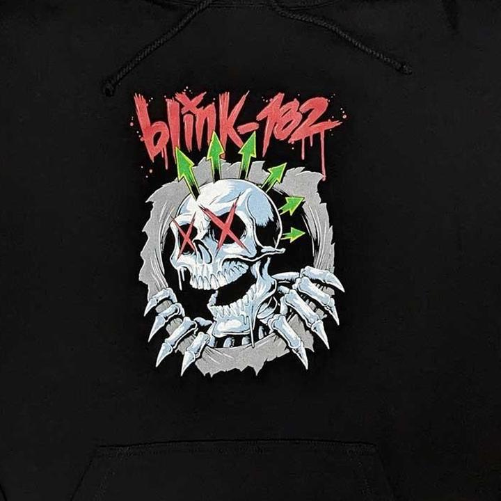 Actual product image Blink 182 Unisex Adult Six Arrow Skull Hoodie (XL)