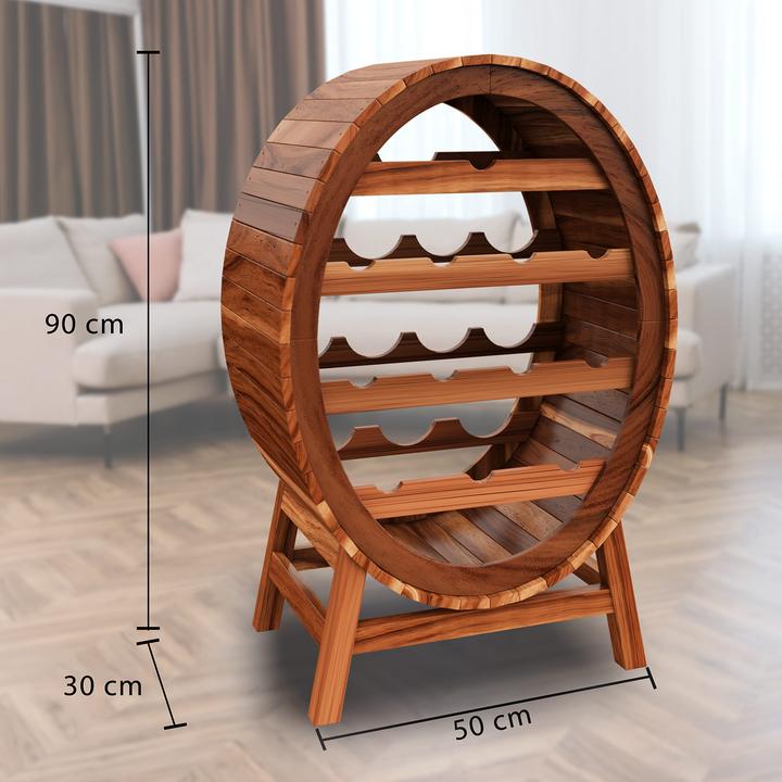 Image du produit Casaria Casier à vin en bois (90 x 50 x 30 cm)
