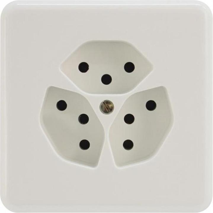 Immagine prodotto Mica Presa di corrente Steffen 3xT13, da incasso, bianco